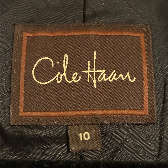 Cole Haan Classic Black Leather Jacket - Picture 2 of 3